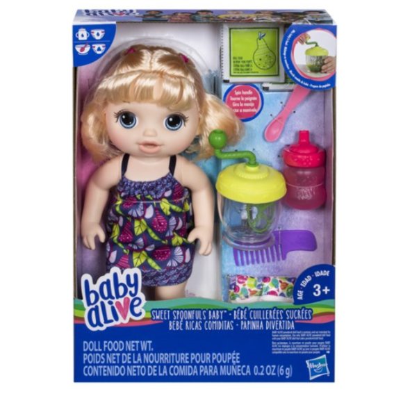 Baby Alive Sweet Spoonfuls Blonde Baby Girl Doll - Picture 1 of 4